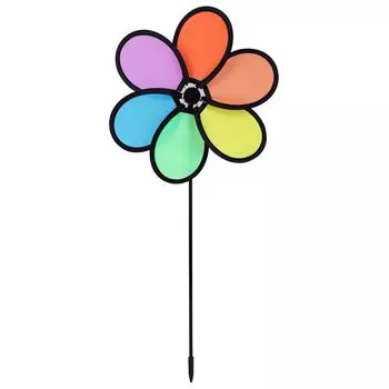 DIY Многоцветная Цветочная Ветряная Мельница Вертушка Волчок Садовая Ветряная Мельница Пластиковая Игрушка Классическая Детская