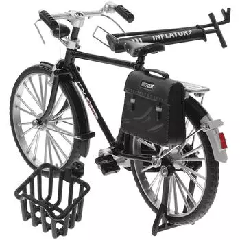 DIY модель велосипеда маленькая фигурка велосипеда украшение винтажный стиль миниатюрный орнамент чёрный