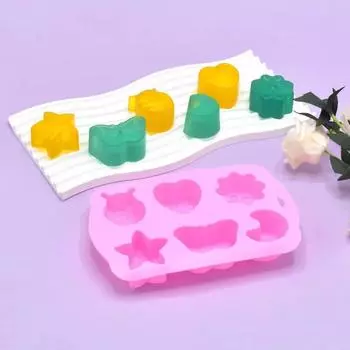 DIY Mold Силиконовые формы Силикагель Pattern Mold для мыла Ручное мыло Crafts Чашки Смола Молдинги Candle Mix Пудинг Торт Artisan розовый