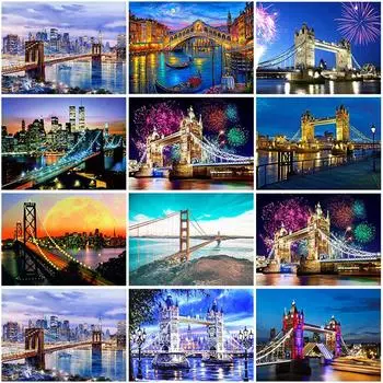 DIY Мост 5D алмазная живопись полная круглая дрель живописная Алмазная вышивка крестиком наборы мозаики из смолы настенное искусство домашний декор Full Round 20x30CM
