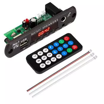 DIY MP3 Декодер Плата Bluetooth 5.3 Беспроводной Автомобильный Музыкальный Плеер Handsfree с Функцией Микрофона TF USB Автомобильная Аудиосистема FM Радио