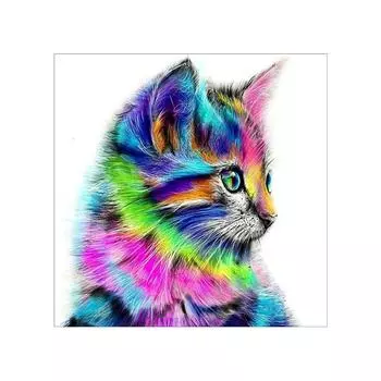 DIY Мультфильм Животное Кристалл Вышивка Красочные Кошки Рукоделие 5D Стразы Вышивка Алмазная Живопись