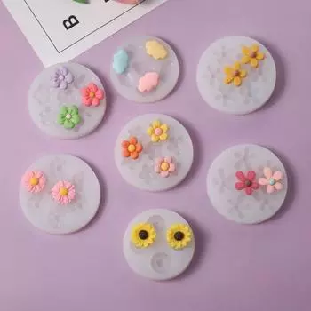 DIY Multi Styles Mini Flower Silicone Mold Fondant Craft Chocolate Сахарный торт Украшения Инструмент Выпечка Изготовление полимерной глины