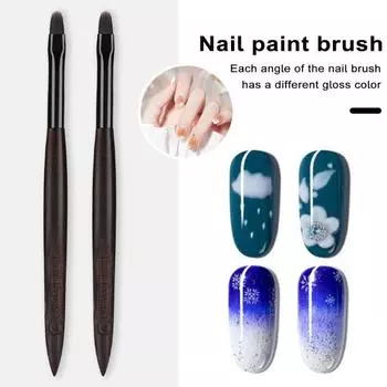 DIY Nail Art Nail с мягкой деревянной ручкой, не оставляющая щетины ручка для рисования A