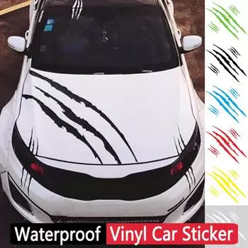 DIY наклейка на автомобиль царапина полосы знаков 130CMx34CM наклейка коготь фара наклейка лапа креативная царапина наклейка автомобиль внешний аксессуар 1 set жёлтый