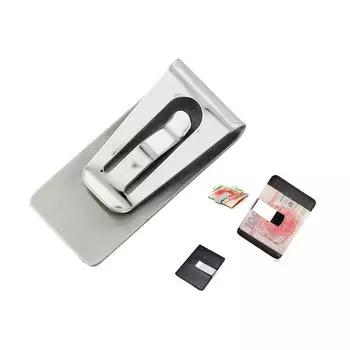 DIY Нержавеющая сталь зажим для денег кошелек держатель кредитной карты ID Серебряный стильный деловой кошелек подарок серебряный
