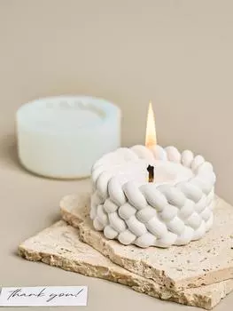 DIY Nordic Hemp Rope Candle Cup Silicone Mold Succulent Flowerpot Cement Gypsum Molds Jewelry Storage Box Resin Mould Home Decor