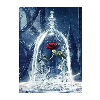 DIY новая алмазная живопись цветок 5D алмазная вышивка ваза роза вышивка крестиком мозаика украшение дома подарок на Новый год 33X33cm