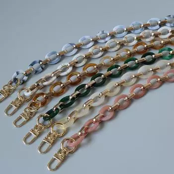 DIY новая модная женская сумка аксессуар милая цепочка бежевый зеленый белый желтый полимерный роскошный ремень женский клатч цепочка на плечо кошелек 38CM бежевый