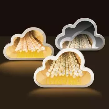 DIY облако тюльпан светодиодный ночник девушка спальня креативные украшения фоторамка зеркало настольные лампы прикроватные ручной работы подарки на день рождения синий