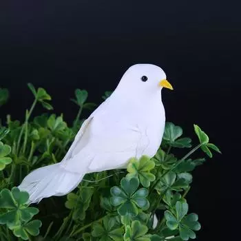DIY Ornaments Craft Artificial Foam Home Wedding Craft Birds White Birds Decorations