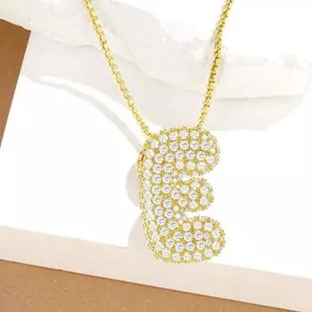 DIY ожерелье алфавит кулон медь кубический цирконий буква кулон имя инициал C