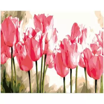 DIY Paint Tulips Цифровая DIY Painting Акриловая краска Домашнее украшение Tulips