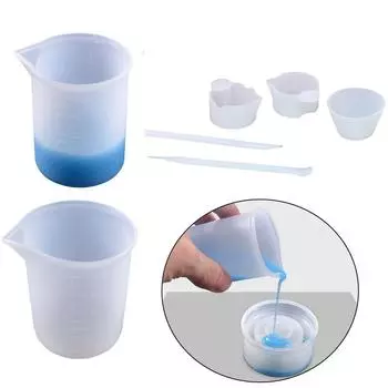 DIY палочка для перемешивания многоразовый инструмент для изготовления ювелирных изделий чашка из эпоксидной смолы силиконовая форма мерный стакан