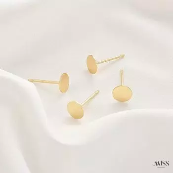 DIY Pearl Ear Buckle Handmade Jewelry Accessories Gilded Gold 4mm Pinto Ear Needle [10 Pair]]