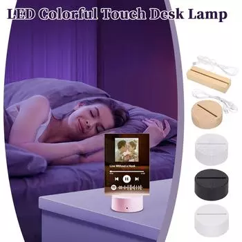 DIY персонализированный индивидуальный акриловый графический фото 3D ночник креативный подарок украшения светодиодная настольная лампа зарядка через USB атмосферный свет One Size