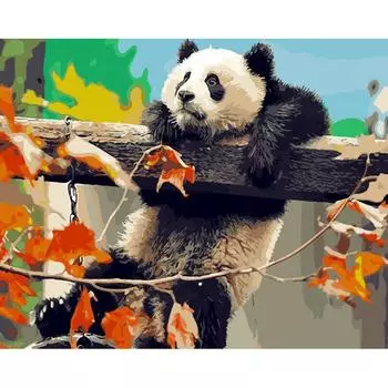 Diy Pictures Модульная картина маслом на холсте для гостиной Раскраска Ручная роспись животных Настенное искусство 20X30CM