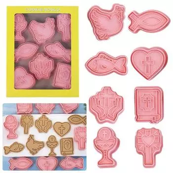 DIY Плунжерная форма для выпечки, украшение для печенья, формочка для печенья, голубь мира, 3D пасхальная тема