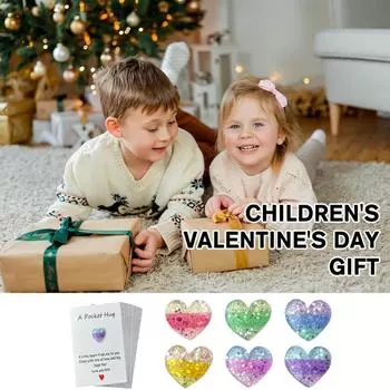 DIY Pocket Hug 3-цветная смоляная подарочная открытка с благословением в виде сердца 1 шт. One Size