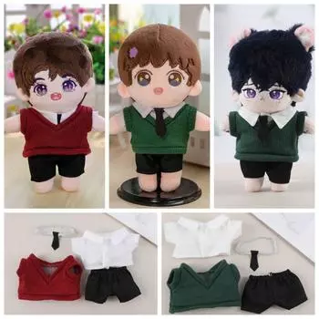 DIY Подарочные игрушки 20 см Куклы Комбинезоны Кукольные штаны Плюшевая Кукольная Одежда Коллекция Подарок красный