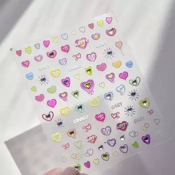 DIY подвески для ногтей Алмазное Сердце Любовь Наклейки Для Ногтей Алмазное Сердце Любовь Наклейки Для Ногтей Маникюрный Салон