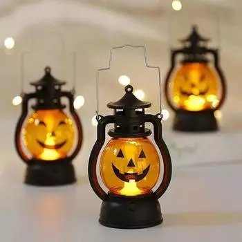 DIY Подвесной Хэллоуин Светодиодный Фонарь-Тыква Призрак Лампа Страшные Свечи Украшения для Дома Реквизит Ужасов Детская Игрушка Хэллоуин