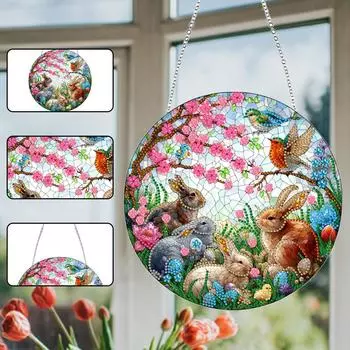 DIY Point Drill Diamond Painting Алмазная картина Suncatcher Dinosaur Eagle Octopus Spot Drill Decorations Handmade for Home Decor