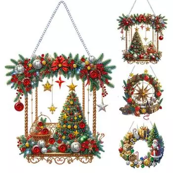 DIY Point Drill Diamond Painting Christmas Special Shape Spot Drill Ornaments Handmade for Home Decor Pendant Kit
