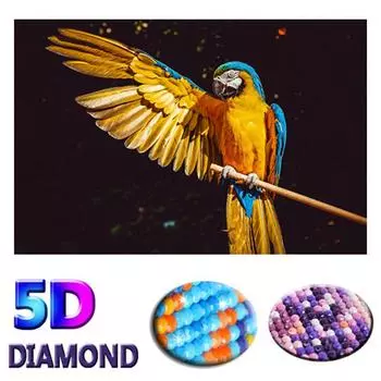 Diy Полная алмазная картина DIY 5D Вышивка Попугай Вышивка крестом 20X30CM