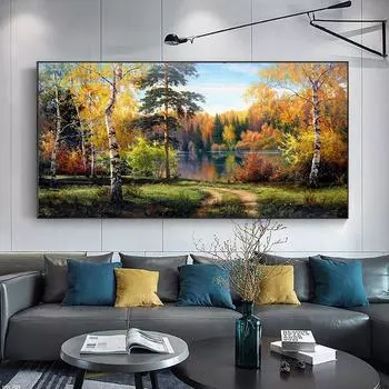 DIY полная дрель алмазная живопись летний лесной пейзаж Алмазная вышивка пейзаж вышивка крестиком гостиная стены книги по искусству домашний декор 30x60CM