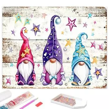 DIY Полные кристальные алмазные картины Мультфильм Три Санта-Клауса Мозаика Алмазное искусство Подобно Вышивке Крестом Творческие Хобби Украшения Ручной Работы Домашний Декор 30*40cm/11.8*15.7in