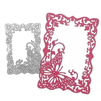 DIY поздравительная открытка бабочка кружевная кайма металлические трафареты для скрапбукинга тиснение трафареты изготовление карт ремесленный декор серебряный