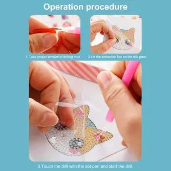 DIY принцесса алмазная живопись наклейка образовательная снятие стресса четкий узор родитель-ребенок алмазное искусство белый