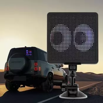 DIY прокручивающаяся светодиодная вывеска, матричный экран панели, наклейка с логотипом на заднее стекло автомобиля, светодиодная подсветка, управление приложением для смартфона, светодиодный экран с логотипом автомобиля
