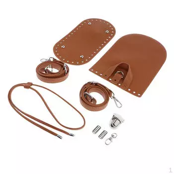 DIY PU кожаный рюкзак для вязания крючком, комплект для изготовления сумки на ремне, поделки Brown1