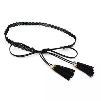 DIY PU Leather Bohemian Women Waist Chain Waist Rope Braided Tassel Belt Ethnic Style Belts