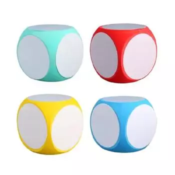 DIY пустые кубики для записи/стирания кубиков, портативные чистящиеся пустые игровые кубики для обучения в классе, стирание снаружи кубиков жёлтый