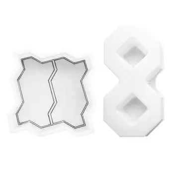 DIY путь газон мощение цементный кирпич плесень сад камень дорога бетонный инструмент для дорожного покрытия Double s type