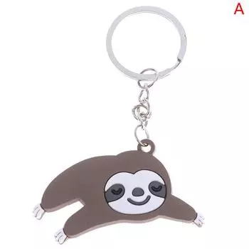 Diy Pvc Sloth Keychain Key Rings Holder Key Chain Gift Jewelry Bag Phone Decor