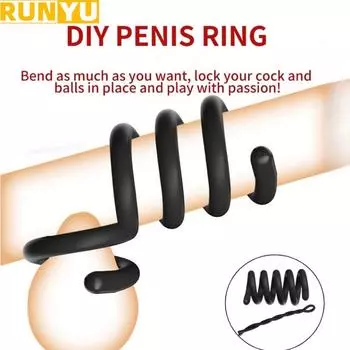 DIY Регулируемое кольцо для пениса, гибкое кольцо для яичек, мошонка, бондаж для пениса, отсроченная эякуляция, секс-игрушка для мужчин, растяжитель для мячей 1pc