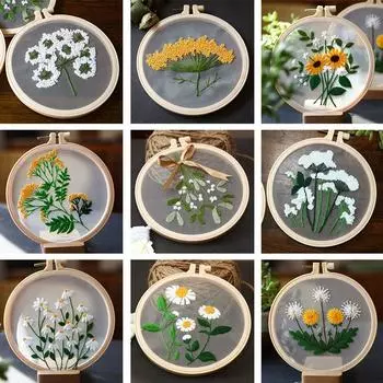 DIY ремесла игольная нить ручной работы игла пробойник цветок вышивка пяльцы набор для вышивки крестом