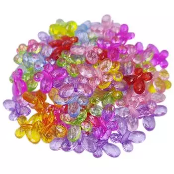 DIY ремесла кулон прозрачное акриловое ожерелье браслет 10/20 шт. свободные бусины для изготовления ювелирных изделий цветок звезда 20Pcs 10mm Flower