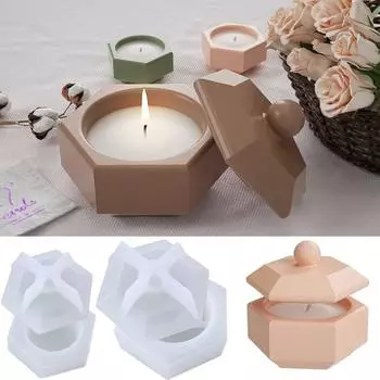 DIY ремесленная форма для свечей с крышкой, форма для подсвечника, креативная форма для чашки свечи, домашний декор