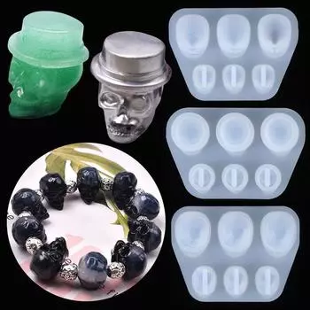 DIY ремесло эпоксидная смола 3D браслет силиконовая форма формы для кристаллов смолы силиконовая форма череп