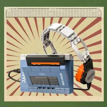 DIY Ретро Электроприборы Мебель ТВ Компьютерная лента Walkman Play Игровые приставки Радио Строительные блоки Модель Набор кирпичей Игрушки