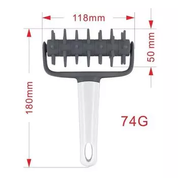 DIY ролик для пиццы штифт ролик для теста игольчатые колеса для пирогов дырокол для хлеба формы для выпечки инструменты для выпечки серый