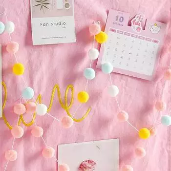 DIY Room Декоративные Украшения Для Дома Детская Комната Меховой Шар Гнездо Красочные 230cm