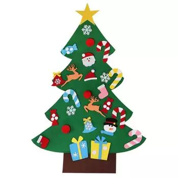 DIY Рождественская елка с украшениями для детей, рождественские подарки, дверная настенная подвеска