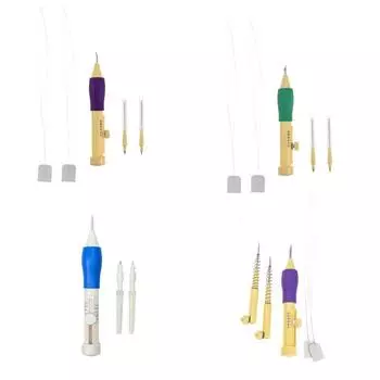 DIY ручка для вышивания пластиковая волшебная ручка крючок тканый ковер игла вязальный инструмент швейные иглы плетение ремесло крючком фиолетовый