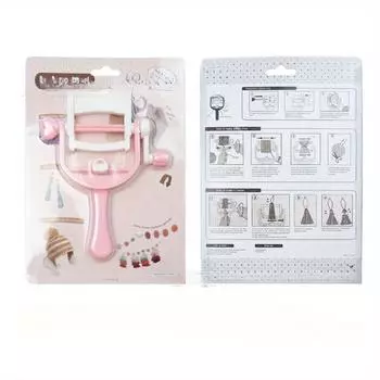 DIY ручная машина для ручного вязания с украшением Pink Easy Weaver Knitter Portable Mini Spool Knitters Home DIY Швейное ремесло 1pc